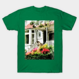 Spring - Azaleas by Porch With Wicker Chair T-Shirt